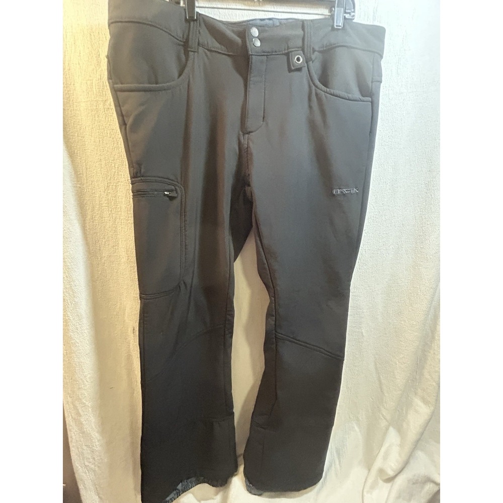 Arctix Women's Snow Pants Black Pockets Elastic Legs Size XL